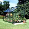 HALLS Gewächshaus "Popular", 5,0 m², grün, 3 mm Blankglas - gruen