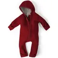 Ehrenkind Overall Walkoverall Baby aus Natur Schurwolle mit Reißverschluss Wollwalk Overall Baby rot 62/68