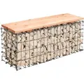 Gabionen-Gartenbank 100 cm x 46 cm x 30 cm