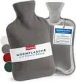 Blumtal Premium Wärmflasche mit Bezug Fleece