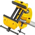 Stanley Multiachsen-Schraubstock MaxSteel 1-83-069 | 70 mm Spannweite | Kugelgelenk | 25 kg Spannkraft | gelb/schwarz