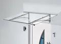 GUTTA Vordach Vordachsystem Haustürdach Dach Pultform Edelstahloptik 160x90x27cm