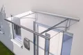 Gutta Vordach Pultvordach PT/GR edelstahloptik 160x90x27 cm