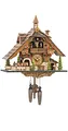 Engstler Quarz Kuckucksuhr Schwarzwaldhaus mit beweglichem Zug, mit Musik EN 48110 QMT