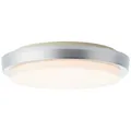 Brilliant Devora LED Außen Wand Decken Leuchte Lampe Ø 28cm silber IP65 warmweiß