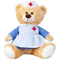 Geschenkestadl Plüschfigur Teddybär Kuscheltier Krankenschwester Motiv –in 2 Größen erhältlich 33 cm