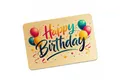 speecheese Postkarte Happy Birthday Postkarte aus Holz mit Ballons