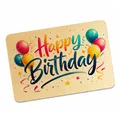 Happy Birthday Postkarte aus Holz mit Ballons