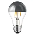 NCC-Licht 1 x LED Filament Kopfspiegel Silber Birnenform 8W ersetzt 60W E27 extra warmweiß 2200K