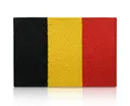 Finally Home Belgien Flagge Patch zum Aufbügeln | 7,5 x 5 cm Belgium Flag Patches, Belgische Fahne Bügelbild BE Aufbügler Aufnäher Bügelpatches