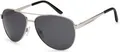 styleBREAKER polarisierte Flieger Sonnenbrille, Pilotenbrille mit Federscharnier, Etui und Putztuch, Uni 09020046
