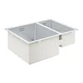 GROHE K700 Unterbau Edelstahlspüle, 595x450mm, 1,5 Becken, links einbaubar, Edel