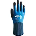 Wonder Grip® WG-318 Arbeitshandschuh Aqua, Gr. M/8, doppelt vollbeschichtet, hervorragende Griffigkeit und Widerstandsfähigkeit bei nässe, 1x Paar L/R, blau/grau