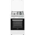 Oranier Gas-Standherd 50 cm (3 Kochzonen) mit Grillbrenner & Geschirrschublade weiß STG598