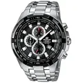 Chronograph CASIO EDIFICE "EF-539D-1AVEF", silber (silberfarben), Armbanduhren, Herren, Quarzuhr, Armbanduhr,Herrenuhr,Edelstahlarmband,bis 10 bar wasserdicht