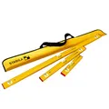 STABILA PRO SET 80 AS, 4-teiliges Wasserwaagen-Set: 120 cm / 60 cm / 30 cm/Tasche, verstärktes Alu-Profil, integrierte Rutsch-Stopper, Made in Germany, Gelb