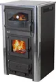 Kaminofen mit Backfach und Herdplatte mit Glaskeramik ABC Concept 2 Air Mini Mehrfachbelegung Holzofen 10 kW Kamin Ofen Holz Werkstattofen Schwedenofen Hüttenofen Heizofen Holzofen