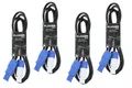 4er PLUGGER Powerconkabel Verbindungskabel grau/blau, PowerCon kompatibel, 1.8m