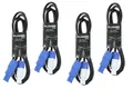 4 Stk. PLUGGER Powerconkabel Verbindungskabel grau/blau PowerCon kompatibel 1.8m