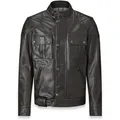 Belstaff Brooklands Motorrad Lederjacke, schwarz, Größe 2XL für Männer