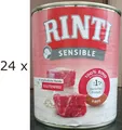 (EUR 4,48 / kg)  RINTI Sensible Rind Reis Hundefutter Nassfutter : 24 x 800 g