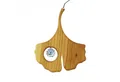 mitienda Fensterdekoration (Fensterbilder) Fensterdeko aus Holz, Ginkgo mit Kristall