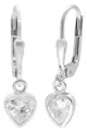 TRENDOR Schmuck Kinder-Ohrringe 925 Silber Ohrhänger mit Zirkonia 68364