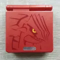 Nintendo Gameboy Advance SP Konsole Pokemon Groudon ROT Handheld + Ladekabel