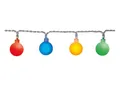 STAR TRADING LED-Lichterkette Berry, 50 weiße Kugeln bunte LEDs 7,35m Außen