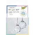 folia 23839 - Sun Catcher CRYSTAL DUO, 2 Sonnenfänger aus Glas inkl. 8 m Metallic Garn in Gold, Ø 3 cm Kristalle zum Aufhängen