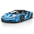 CaDA Italienisches Supercar, blau, 12-Zylinder, 3842 Teile (kompatibel mit Lego Technic), von MOC Desinger Thijs de Boer, C61041 Master, C61041W