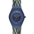 SKAGEN Mechanische Uhr Grenen Samsø Damenarmbanduhr blau