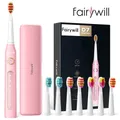 Fairywill 507 Elektrische Zahnbürste Wiederaufladbare USB Whitening Reisekoffer