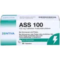 ASS 100 Zentiva - 50 Stück - Acetylsalicylsäure 100mg, bei leichten bis mäßig starken Schmerzen und Fieber, entzündungshemmend