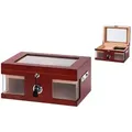 Gastro Humidor rotbraun 38 x 26,5 x 18 cm, abschließbar