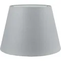 Wogati® Premium Lampenschirm | Größe: L | ØU:25cm | Farbe: Grau | E14/E27 | konisch | Baumwolle | für Stehlampen, Hängelampen, Tischlampen, Deckenlampen