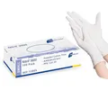 Meditrade Nitril® 3000 weißer Untersuchungshandschuh – Puder- und latexfreie Einweg-Untersuchungshandschuhe – Geeignet für mehrere Bereiche – Größe S – 100 Stück