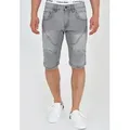 Indicode Jeansshorts Herren Leon Jeans Shorts Herrenshorts Denimshorts mit 5 Taschen grau M
