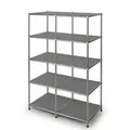 FLOORDIREKT Metallregal Concept Epure MK-15 - Offenes Sideboard & Ablageregal - 5 Ablageflächen - Grau