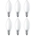 6 x Philips LED Filament Leuchtmittel Kerze 6,5W = 60W E14 matt 806lm warmweiß