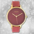 Oozoo Damenuhr Timepieces C10591 rosa Lederarmband Quarz Analoguhr UOC10591