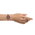 Oozoo Leder Damen Uhr C10591 Analog Quarzuhr Armband rosa Timepieces UOC10591