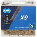 KMC X9 Ti-N 9s Kette 114 Glieder gold - moderne Ausführung für 9-fach Antrieb...