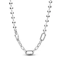 PANDORA ME Metallperle & Gliederhalskette aus Sterling Silber, Kompatibel ME Collection, 45cm, 392799C00-45