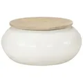 vidaXL Couchtisch, Couchtisch Weiß 51x51x27 cm Massivholz Mango