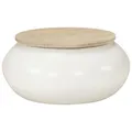 vidaXL Couchtisch Weiß 51x51x27 cm Massivholz Mango