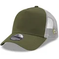 New Era A-Frame Mesh Trucker Cap - Essential Oliv