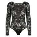 URBAN CLASSICS Body Urban Classics Damen Ladies Lace Longsleeve Body schwarz XS