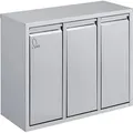 SVITA H3X8 Mülleimer 24 Liter in Edelstahl (3x8L) Sammeleimer Mülltrenner Reycling - Silber/Grau