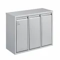 SVITA H3X8 24Liter Mülleimer Edelstahl Abfalleimer Mülltrennung 3x8L Silber